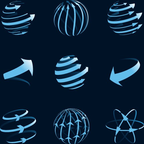 Arrow globe Royalty Free Vector Image - VectorStock