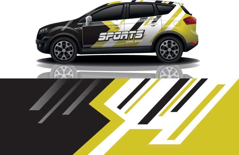 Automotive Racing Wrap Vector Image