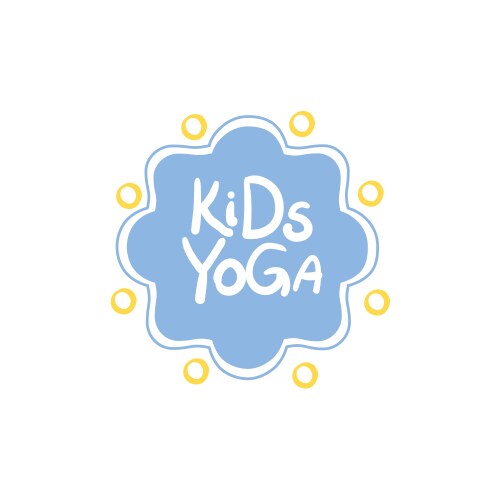 yoga kids logo vector image