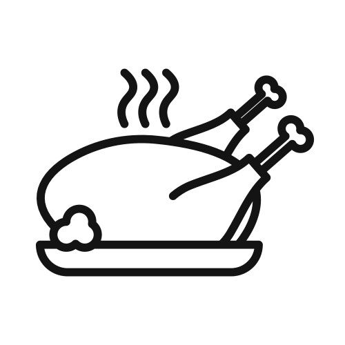 Festive turkey icon for holiday celebrations Vector Image