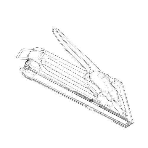Outline construction stapler Royalty Free Vector Image