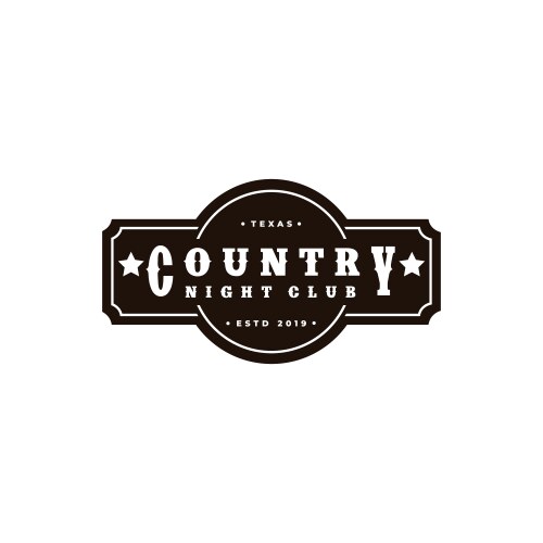 Vintage Western Saloon Logo Vector Image