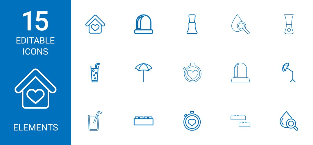 7 elements icons (36966736) – Free Vector | VectorStock