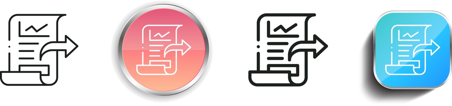 Data sharing icon thin linear regular and button vector image