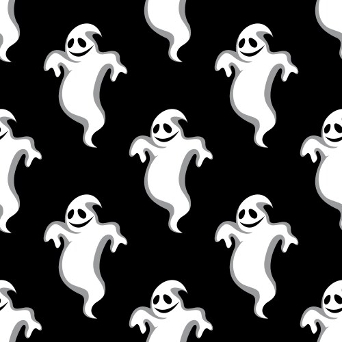 Halloween ghost seamless pattern Royalty Free Vector Image