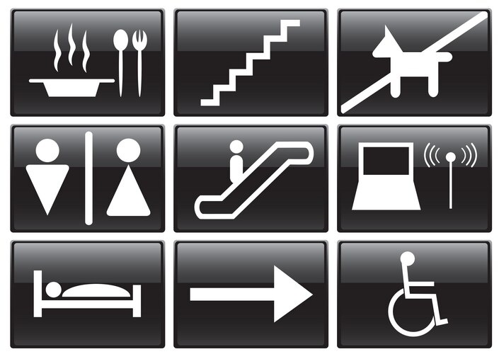 Service Sign Icons Vector Image