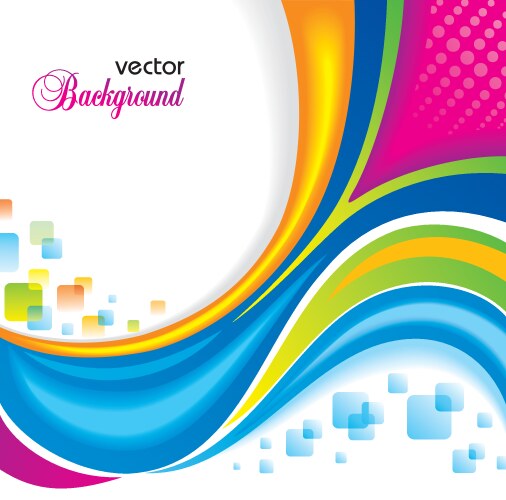 Rainbow curve bg Royalty Free Vector Image - VectorStock
