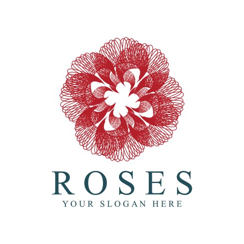 Rose logo Royalty Free Vector Image - VectorStock