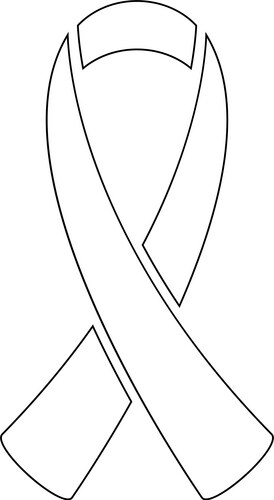 Breast cancer awareness ribbon flat icon Vector Image