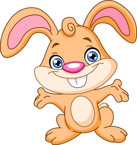 happy bunny vector image vector image