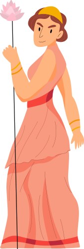 Hera greek god composition Vector Image