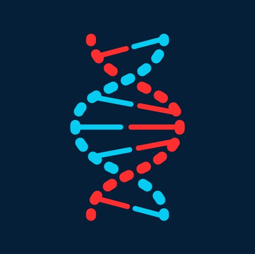 Genetic code round colored outline Royalty Free Vector Image