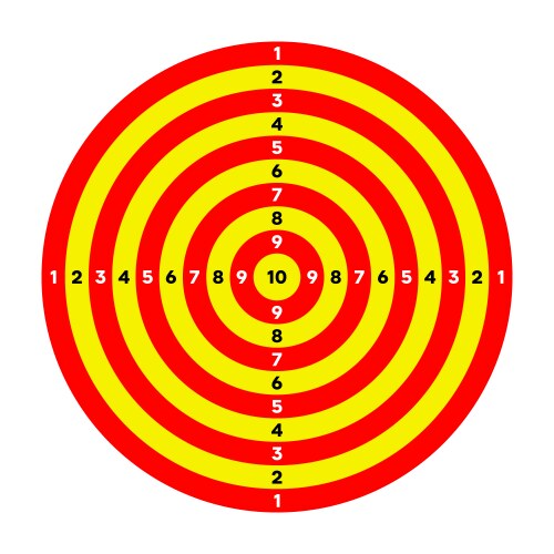 Blank paper round target template with shooting Vector Image