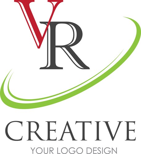 Vr letter logo design with creative modern trendy Vector Image