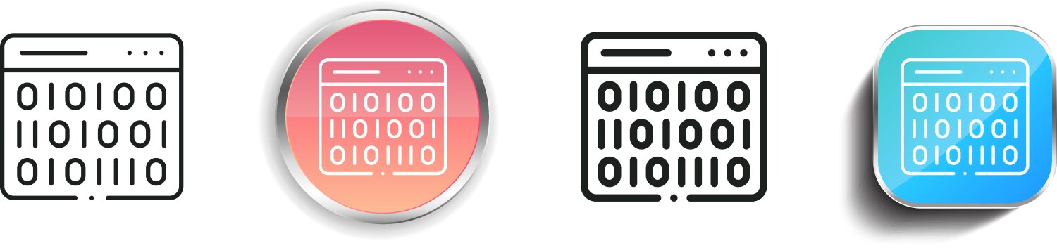 Database icon thin linear regular and button vector image