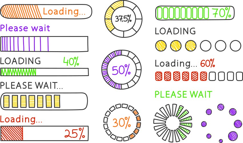 Queue Loading Bar Display Queue Vector Images (over 210)