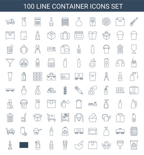 37 container icons (36296552) – Free Vector | VectorStock