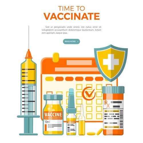 Vaccination concept banner vector image