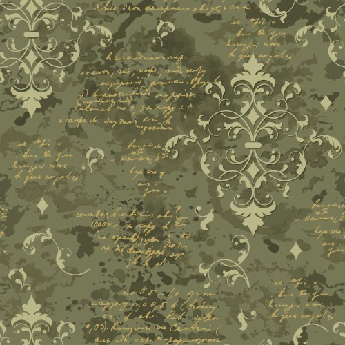 Damask Watercolor Pattern Vector Image