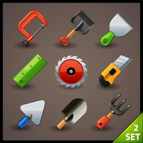Tools Icon Set - Diverse Toolkit Vector Image