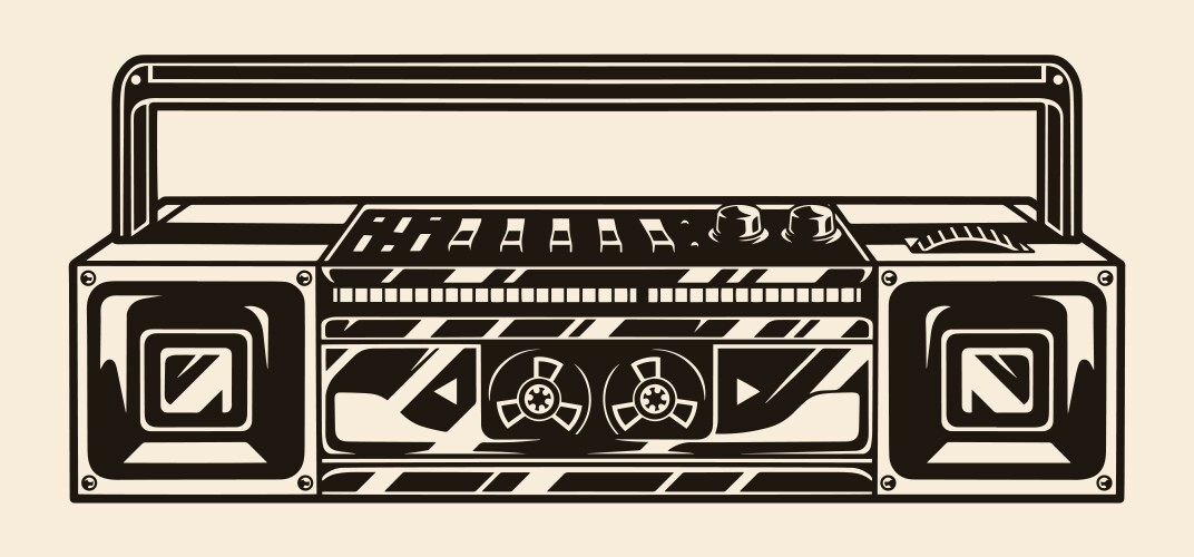 original boombox with buttons and volume control vector image vector image