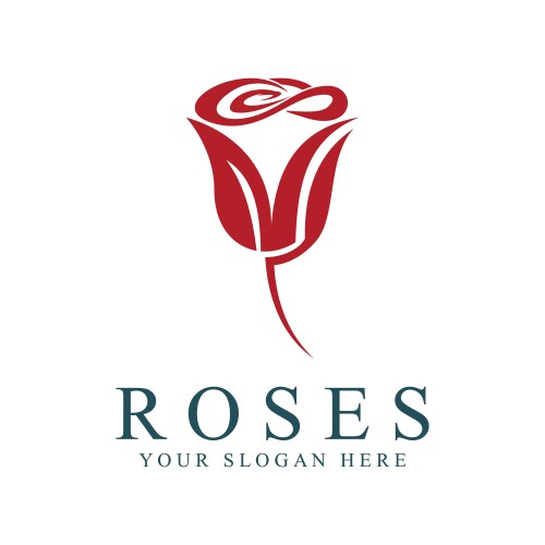 Rose logo Royalty Free Vector Image - VectorStock