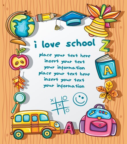 Poster for school Royalty Free Vector Image - VectorStock