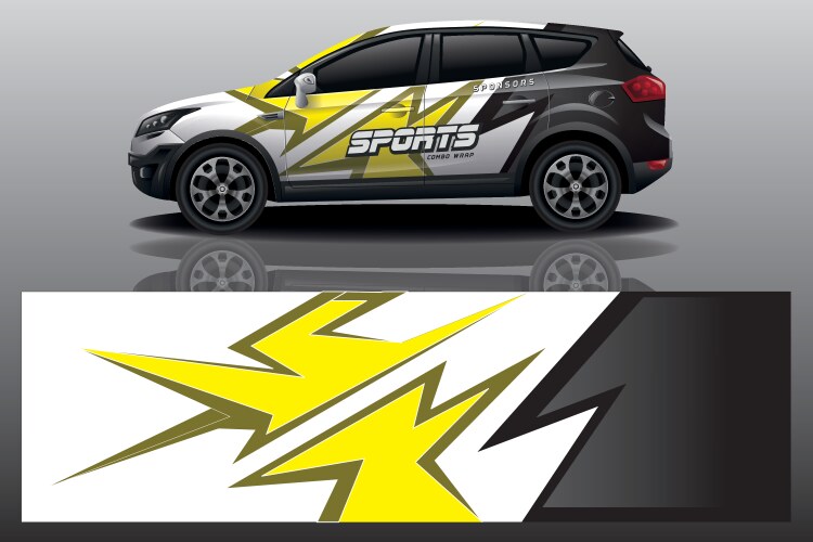 Car decal wrap design Vector Image