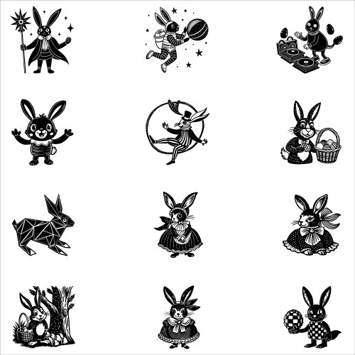 Cute Easter Bunny with Egg Royalty Free Vector Image