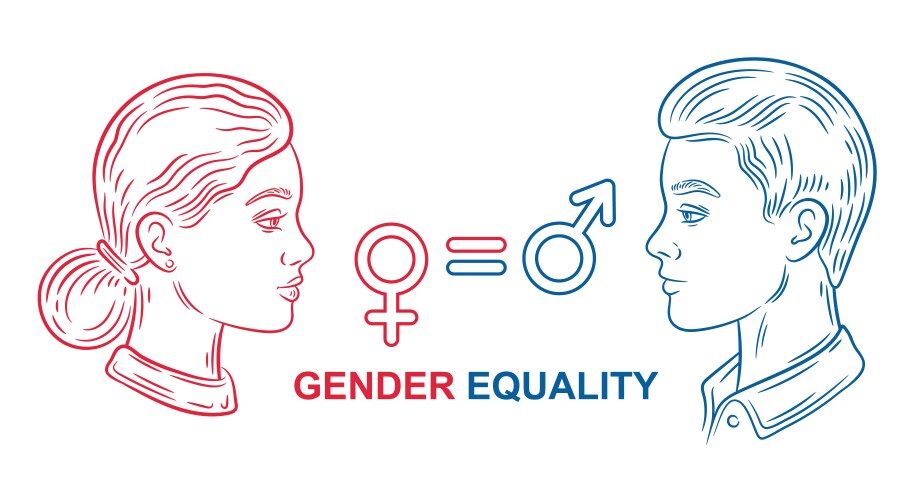 gender equality female and male human equal right vector image