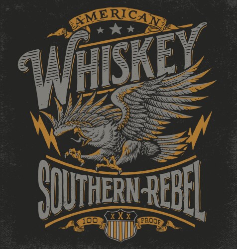 Vintage Whiskey Eagle Label Vector Image