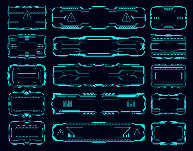 Hud loading progress bars sci fi interface Vector Image