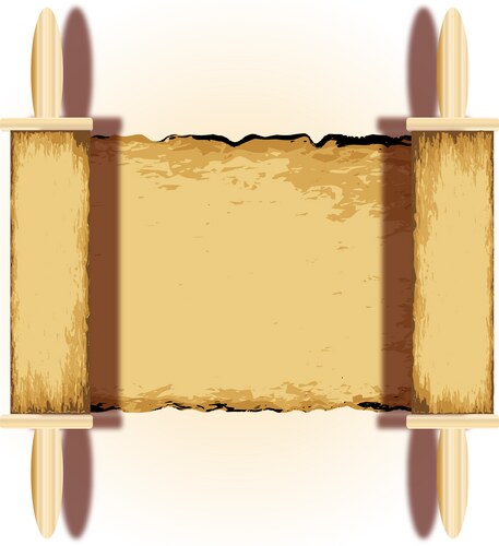 Ancient religious scroll Vector Image