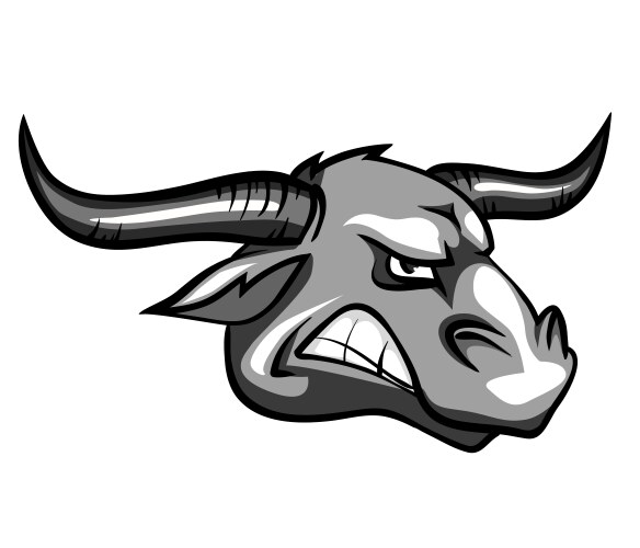 Bull mascot team label design Vector Image