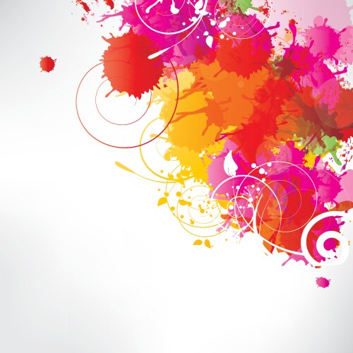 Collection of colorful abstract watercolor Vector Image