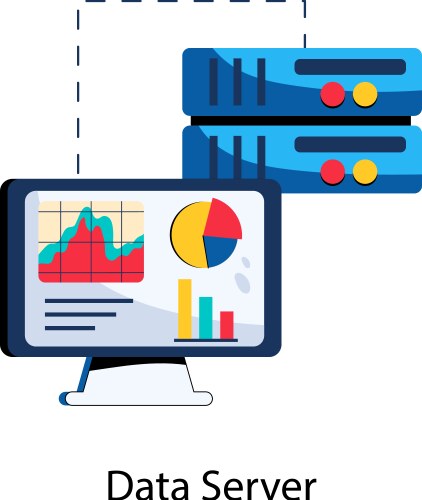 Server control Royalty Free Vector Image - VectorStock
