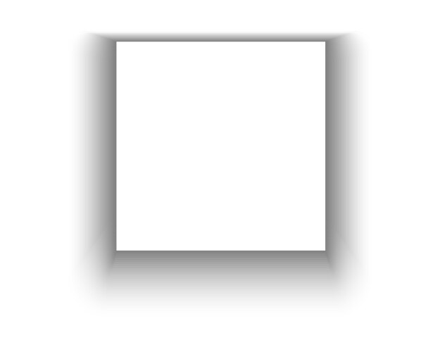 Square shadow effect from paper page or card vector image
