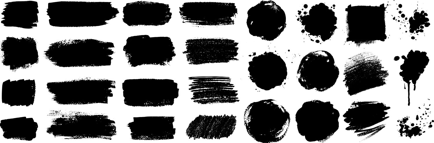 Set of hand drawn grunge elements Royalty Free Vector Image