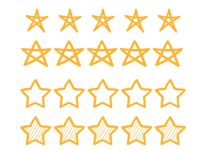 Five Star Rating Awards vector image