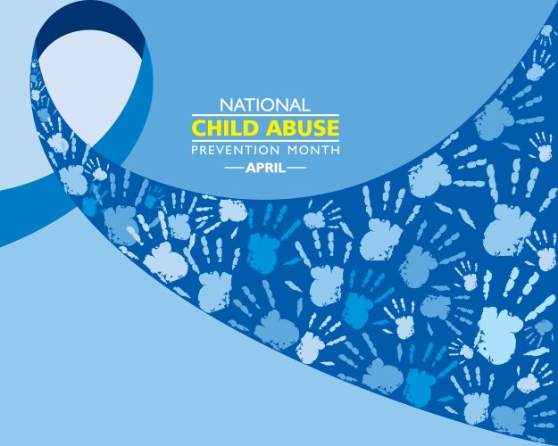 national child abuse prevention month observed vector image