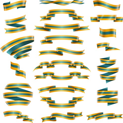 Red ribbons Royalty Free Vector Image - VectorStock