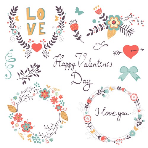 Elegant romantic collection Vector Image