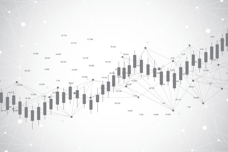 Business candle stick graph chart of stock market vector image