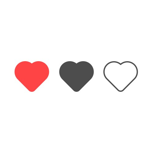 Decorative hearts icon Royalty Free Vector Image