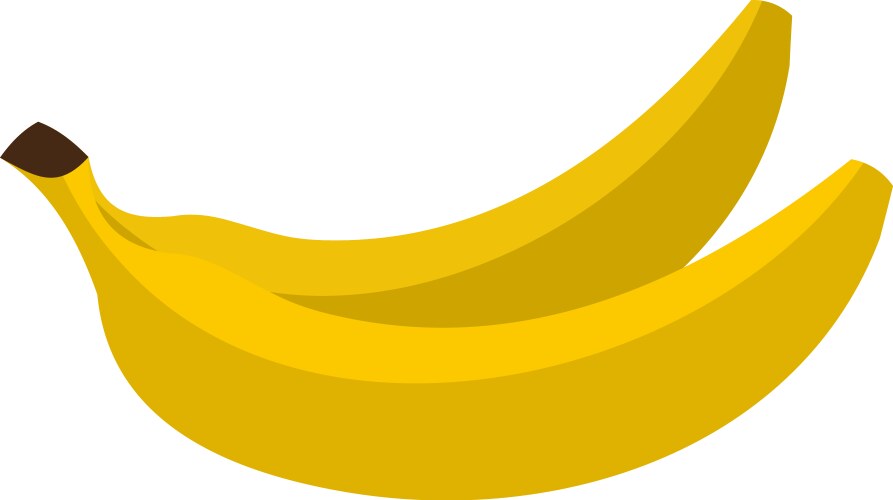 Banana Icon - Flat Style Vector Image