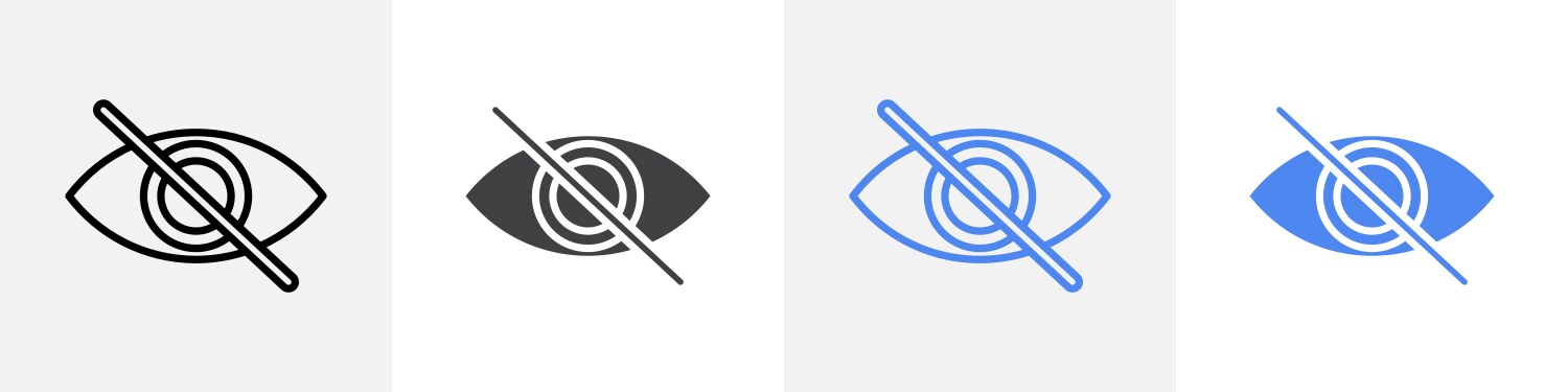Hide icon set use for web ui or app vektorbild