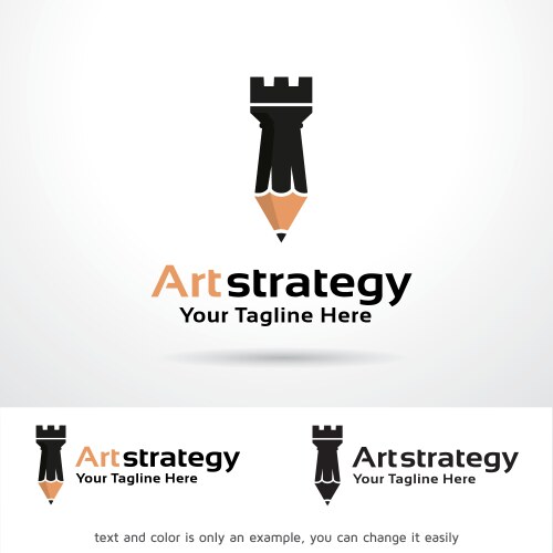 Art strategy logo template vector image