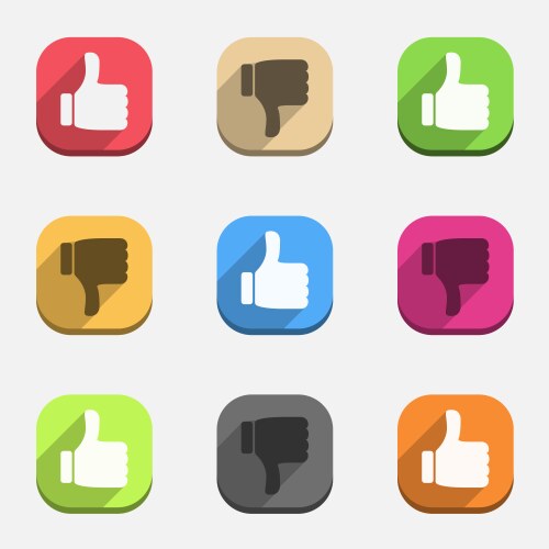 Thumbs Up Down Green Red Vector Images (over 370)
