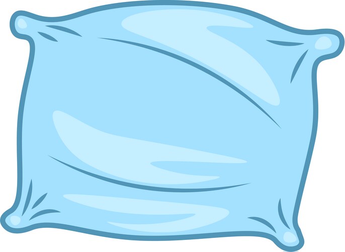 Blue Pillow Shape Vector Image