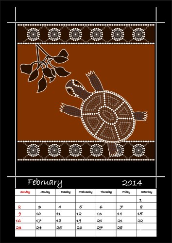 Turtle aboriginal art style Royalty Free Vector Image